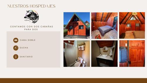 a collage of pictures of a room with a house at Cabaña Joy-C Colibri 1 in El Copey