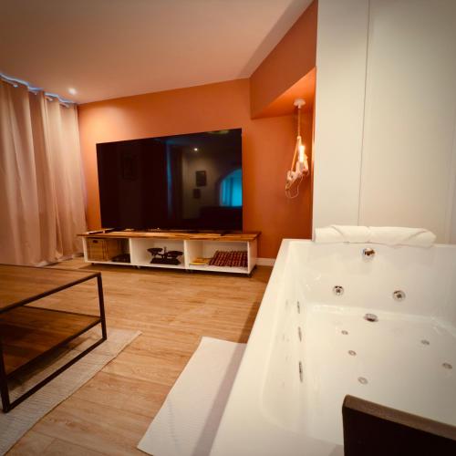 P01 Grand appartement proche gare cinéma jacuzzi RDC sur cour privative