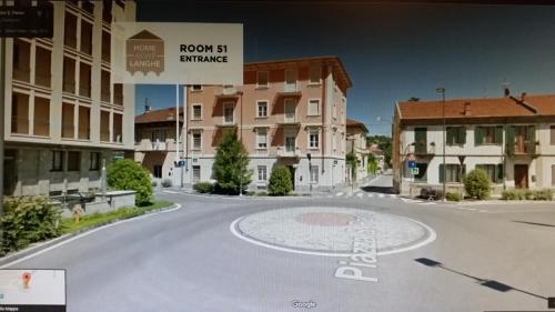 a rendering of an empty street in a city at - Home Sweet Langhe - Room 51 in Alba