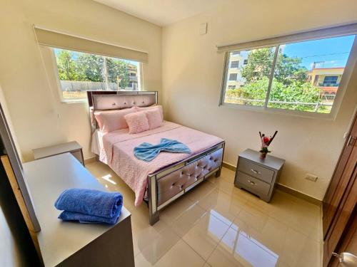 เตียงในห้องที่ Oasis de Paz 2 2