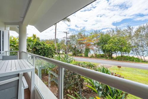 a balcony with a view of a street at Ulysses One Beachfront Escape 1 Bedroom in Mission Beach