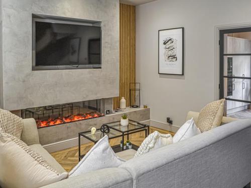 Ruang duduk di Silver Cottage