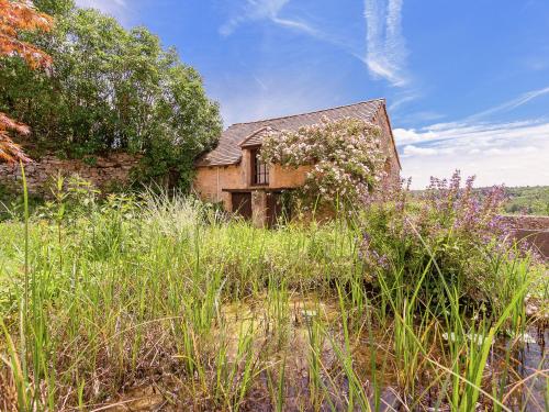 una casa vieja en un campo de hierba alta en Holiday home in Aquitaine with private garden, en Meyrals