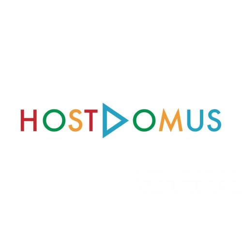 a logo for a hospital with the words host arrows at Hostdomus - Residenza La Vigna in Dogliani