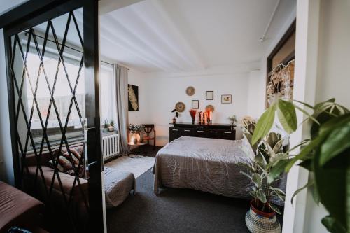 En eller flere senge i et værelse på KOHT apartment