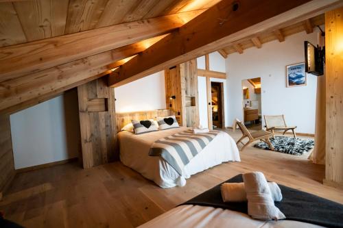 Llit o llits en una habitació de Chalet Juliette