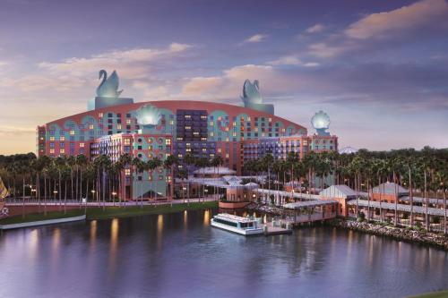 a rendering of a resort with a large building at Walt Disney World Swan in Orlando