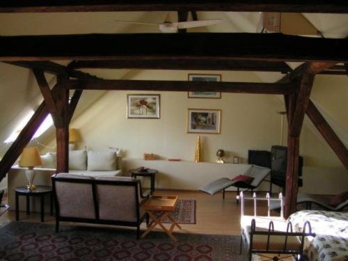 Χώρος καθιστικού στο Hotel Gasthaus Krone