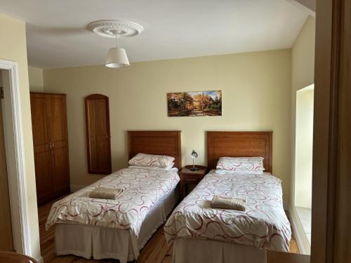 a room with two beds in a room at Number 6 Bank House in Schull