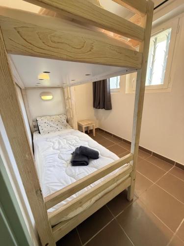 a bunk bed in a room with at Le Mas du Mont Ventoux in Malaucène