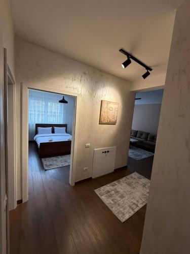 Llit o llits en una habitació de Rooftop Apartment 3