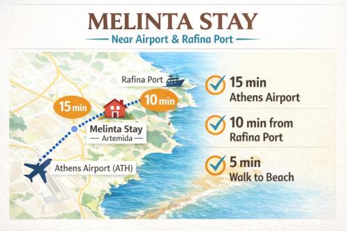 Melinta Stay - Apartment near Athens Airport & Rafina Port