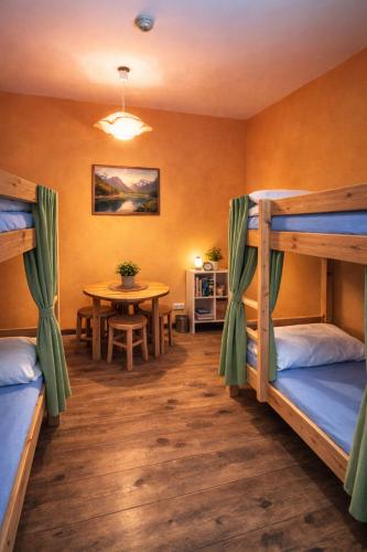 Un pat sau paturi într-o cameră la Jopi Hostel Katowice Centrum