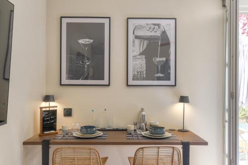 Studio chic piscine, jardin et parking, Lyon 3