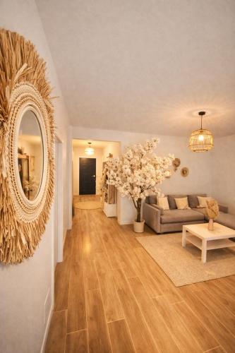 Maison bord de plage avec patio extérieur aménagé