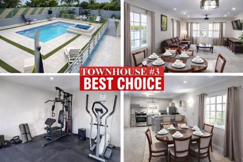 MIRANDO PLACE #3---BEACH CLUB ACCESS, HOT TUB, GYM, POOL, 3 Lounges, TOWNHOUSE 3 ,Airport 10min