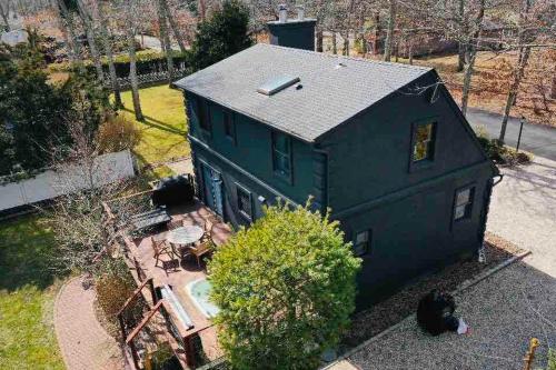 an aerial view of a house at BlackBerry - Private home with Jacuzzi year-around in East Hampton