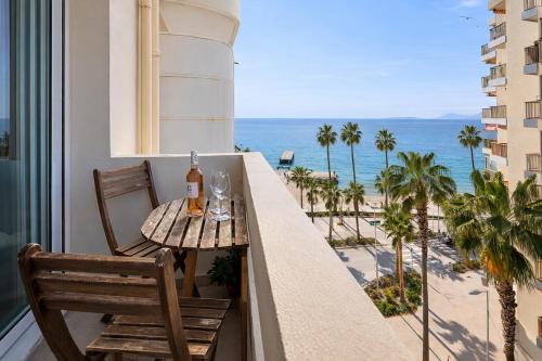Two bedrooms with view over the sea