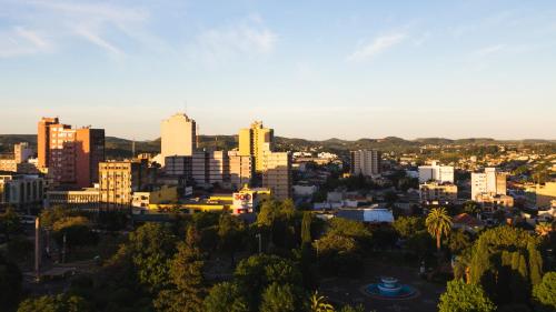 a cityscape of a city with tall buildings at Frontier Hotel Rivera in Rivera