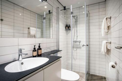 Et badeværelse på Hotel Siemsens Gaard