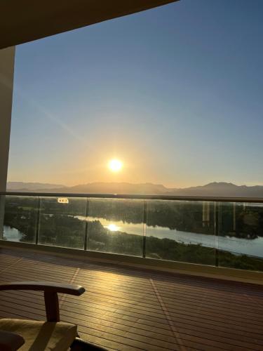a view of the sunset from the deck of a ship at Vidanta World in Jarretadera