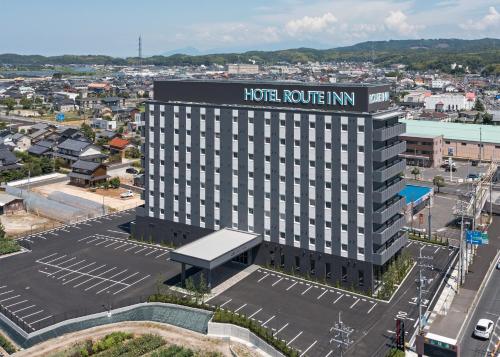 an aerial view of a hotel rooftop inn at Hotel Route Inn Higashi Matsue-Higashi Izumo Inter- in Matsue