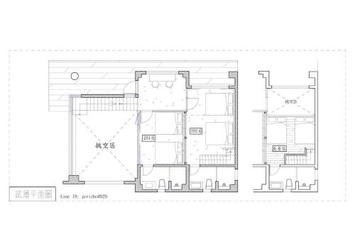 a floor plan of a house at Aernan Inn in Yuchi