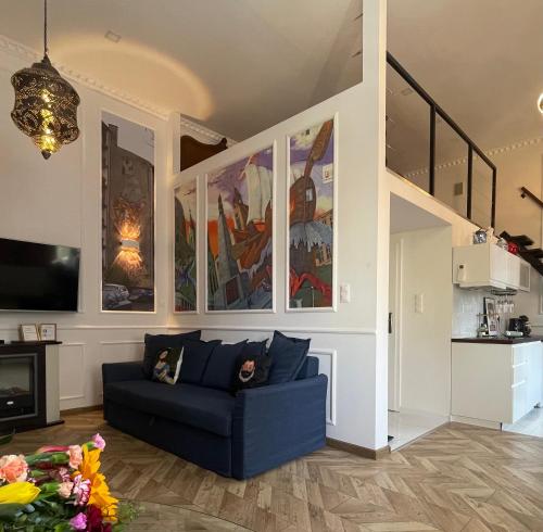 Loft z Antresolą Centrum Łodzi MURALOWA PRZYSTAŃ blisko PIOTRKOWSKA klimatyzacja