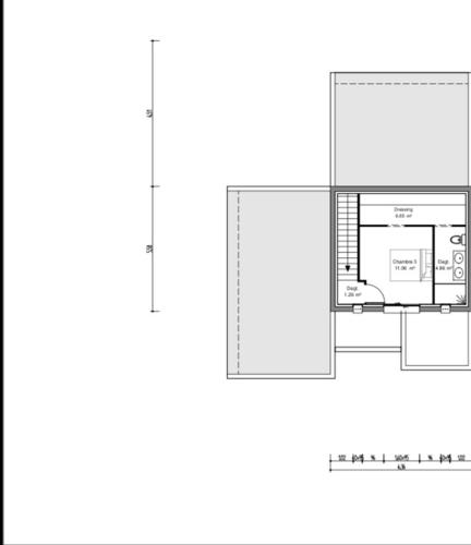 un plan d'étage d'une maison dans l'établissement Villa Bompas 66, à Bompas