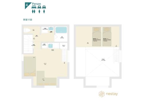 a floor plan of a building at nestay house tokyo itabashi 02 in Tokyo
