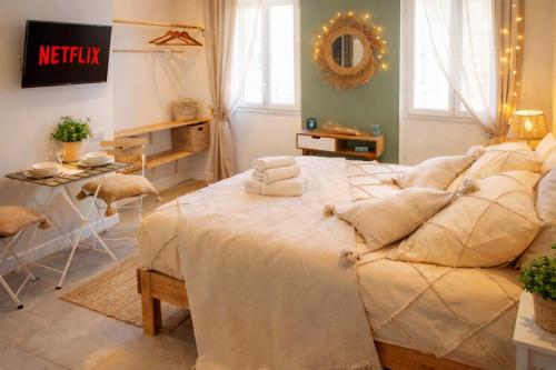 Studio Bohème au Vieux-Port Marseille Climatisé Netflix