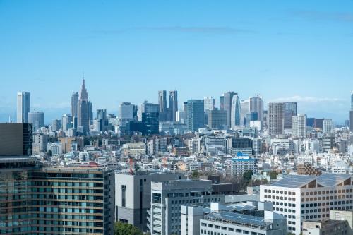 a view of a large city with skyscrapers at Toshi Center Hotel in Tokyo