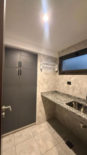 a bathroom with a sink and a counter top at Ballester's Dream in San Martín de los Andes