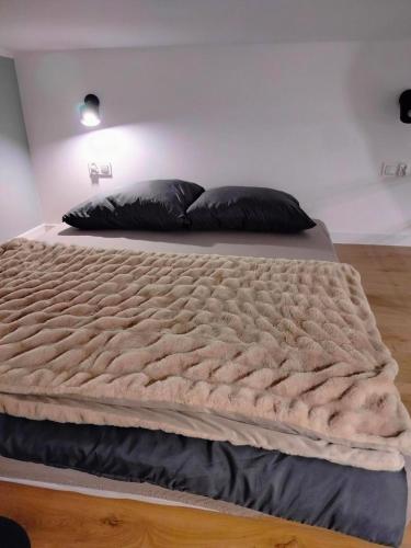 Studio apartment with a mezzanine in the city center