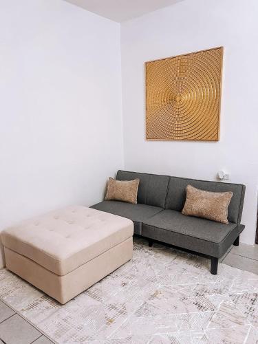 Uma área de estar em Villa seda