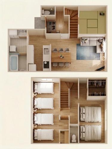 New Open Riverside House for 10 Guests Near Najima Station Parking
