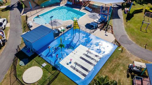 an overhead view of a swimming pool at a park at Ingenia Holidays Conway Beach in Conway