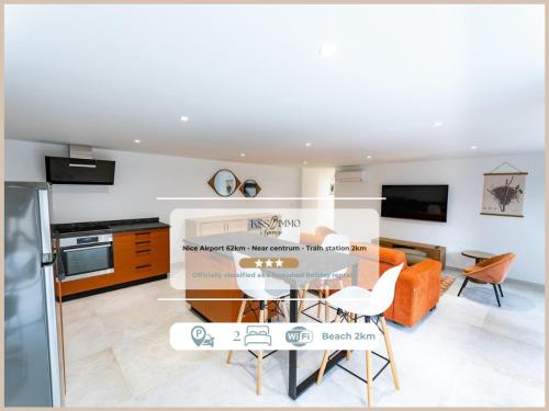 Appart Hotel 2 Chambres - cuisine - parking