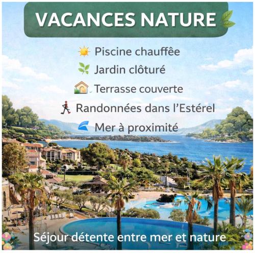 CAP ESTÉREL Famille Multisports- piscine chauffée-VTT-RANDONNÉES-PADLE- SUPERBE 2 pièces vue Mer EN REZ DE JARDIN - Parking -