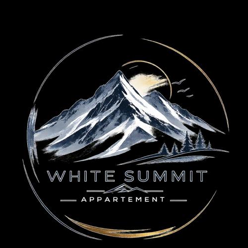 a logo for white summit agreement with a mountain at White Summit Appartement in Vandans