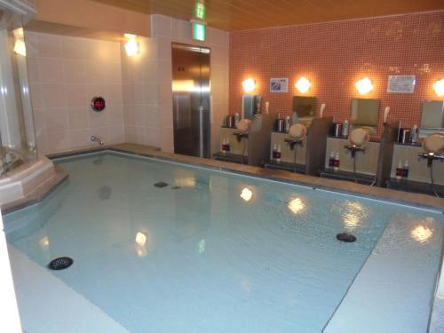 a large swimming pool in a bathroom at Spa & Sauna Hotel Hitachi Plaza in Hitachi