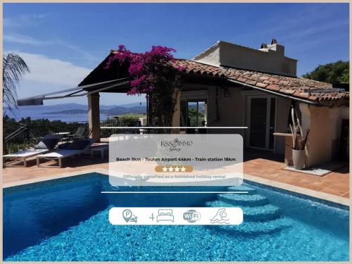 Villa Casa Walulu, 4 stars, sea view, Gulf of St Tropez