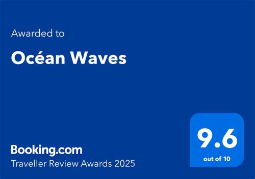 a blue screen with the text upgraded to ocean waves at Ocean Waves in Gorleston-on-Sea
