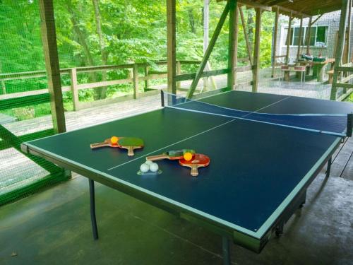 a ping pong table with two toy figures on it at Nasu-gun - House - Vacation STAY 9032 in Anazawa