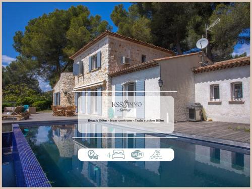 Villa, 8 pers, pieds dans l'eau
