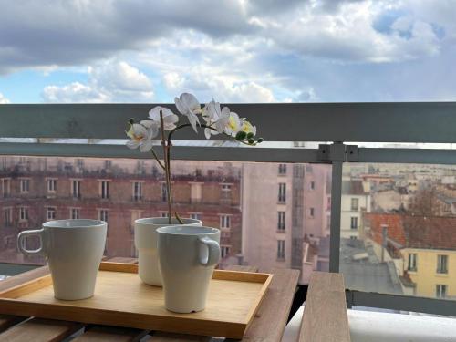 Dans le 19ème de Paris avec vue sur toute la ville