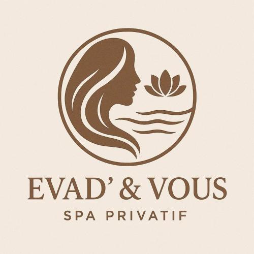 a logo of a woman with a spa symbol at Evad&vous in Recquignies