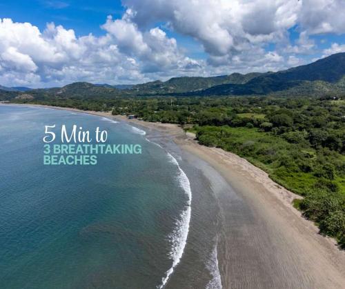 an aerial view of a beach and the ocean at Blue Ridge Retreat in Potrero