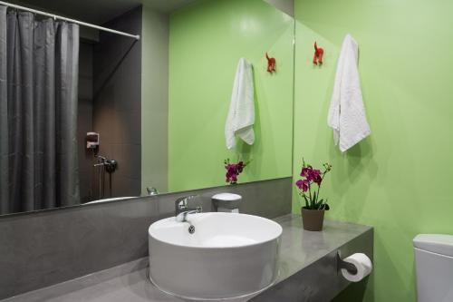 Phòng tắm tại Vergina Hotel