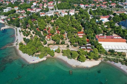 an aerial view of a small island in the ocean at Hibis, No 1 in Starigrad